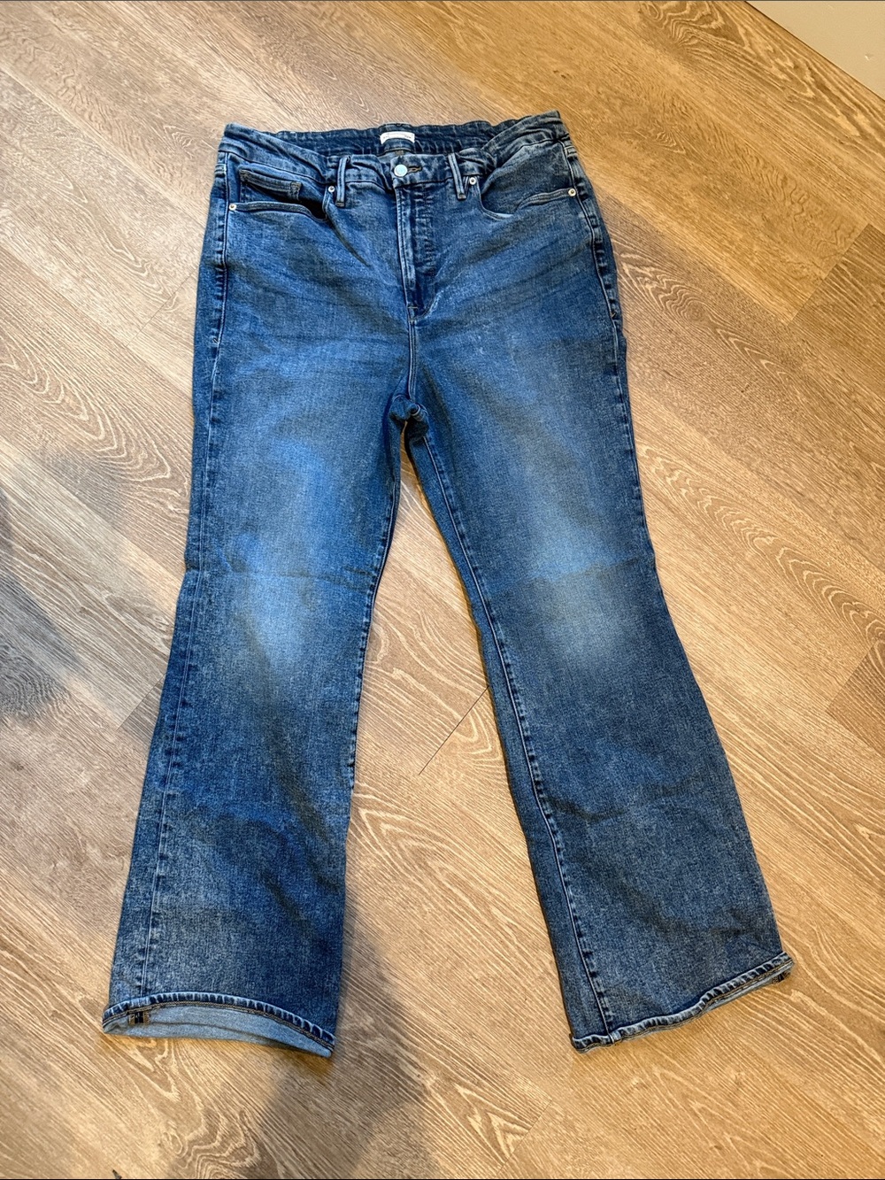 Good American Blue Flare Jeans